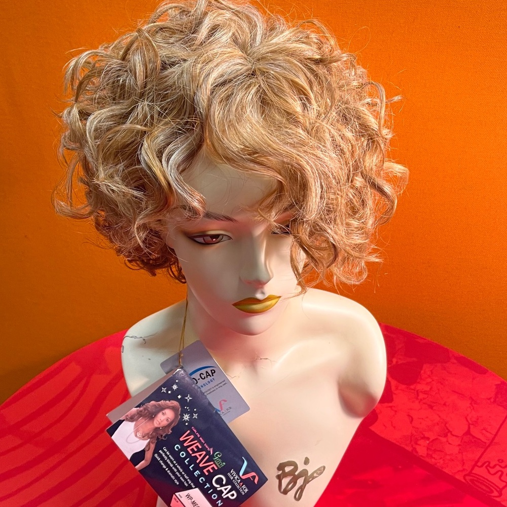 Golden Blonde Angel Spiral Curl Wig - Short & Fluffy Curly